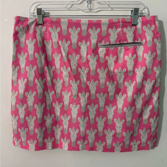 Golftini pink gray animal print zebra mini skirt skort shorts athletic size 10 - Picture 7 of 7
